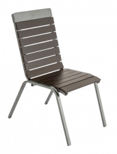 Уличный стул на металлокаркасе из массива сосны